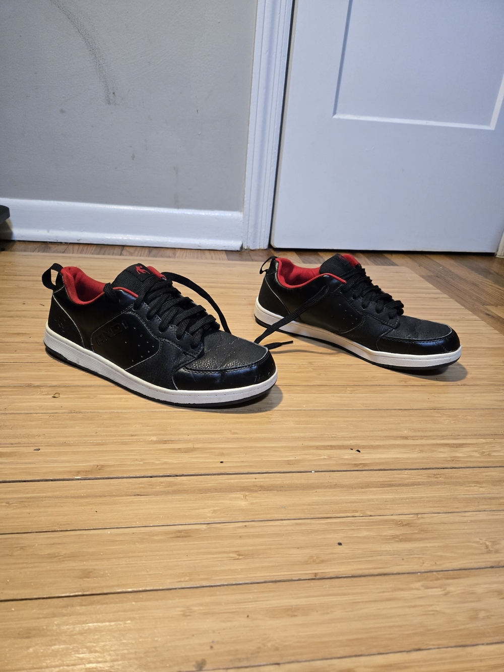 ANDI Men's Black Casual Sneakers with Red Lining